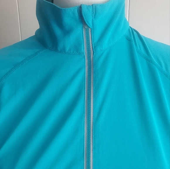 Eastern Mountain Sports Tech Wick medium half zip women's teal top - Picture 9 of 12